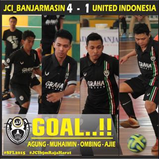 Thx @jci_banjarmasin yang sudah memakai Produk VOSMAX dan Selamat atas kemenangan nya 4 - 1 saat melawan United Indo