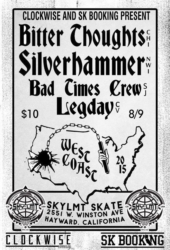 Playing with <a href="/bthoughtshc/">Bitter Thoughts</a> <a href="/SilverhammerHC/">SilverhammerINHC</a> and <a href="/BADTIMESCREW/">BAD TIMES CREW</a> a week from today at Skylmt. Spread the word.