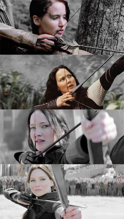 WeLoveSF's tweet image. รวมท่ายิงธนูจากทุกภาคคคคค!!! เท่ขึ้นทุกภาคเลยนะเเคทนิส!! #JenniferLawrence #Hungergame #Mockingjay Cr : Mongkol Major