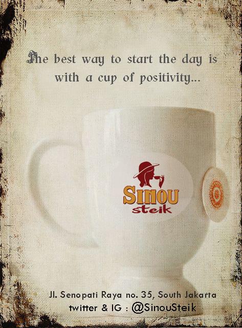 The best way to start the day is with a cup of positivity..

well, Have great monday dear #SinouLovers 😘 #HappyMonday