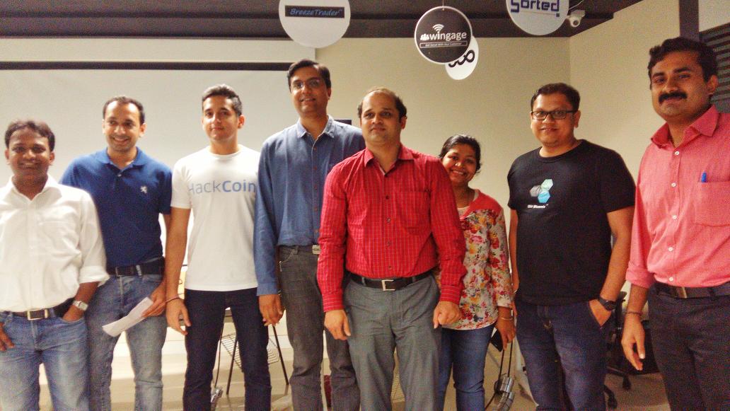 blockchainU's tweet photo. .@IBMBluemix @Azure prizes to @Finacle @edgeverge team (who all had previous 1week training on blockchain) #hackcoin http://t.co/io2TNf12AO