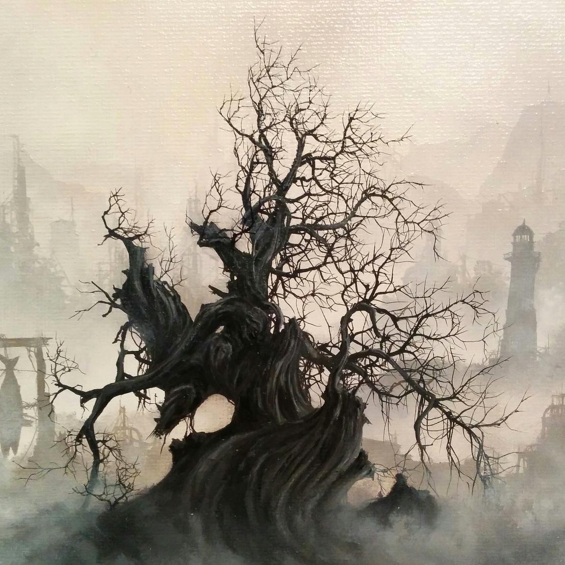 jolenelaiart's tweet image. &apos;Oak Islands&apos;, 7.5 by 7.5 in, oil on linen, by #BrianMashburn #thinkspacegallery #ThinkspaceFamily #art #painting