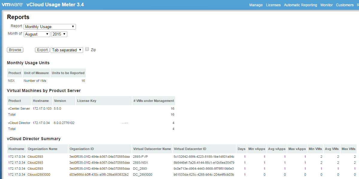 anthonyspiteri's tweet photo. vCloud Usage Mater 3.4 Deployed into the Lab... NSX and vCloud Reporting... #notbillable http://t.co/4NMwXHU9JF