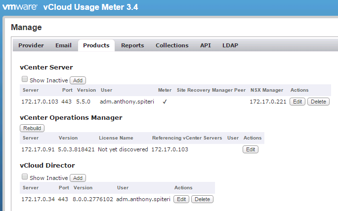 anthonyspiteri's tweet photo. vCloud Usage Mater 3.4 Deployed into the Lab... NSX and vCloud Reporting... #notbillable http://t.co/4NMwXHU9JF
