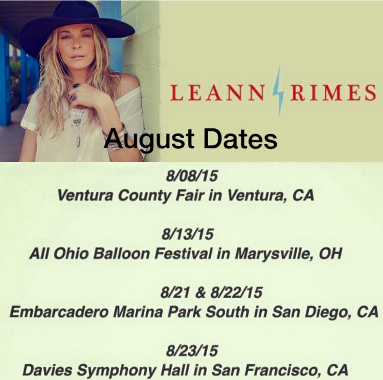 Perry_Hilton's tweet photo. Remaining tour dates for August .@LeAnnRimes #Ventura #SanDiego #SanFrancisco #Ohio #LR2015 http://t.co/mK4aISH2HY http://t.co/CAeQ9nZZRu