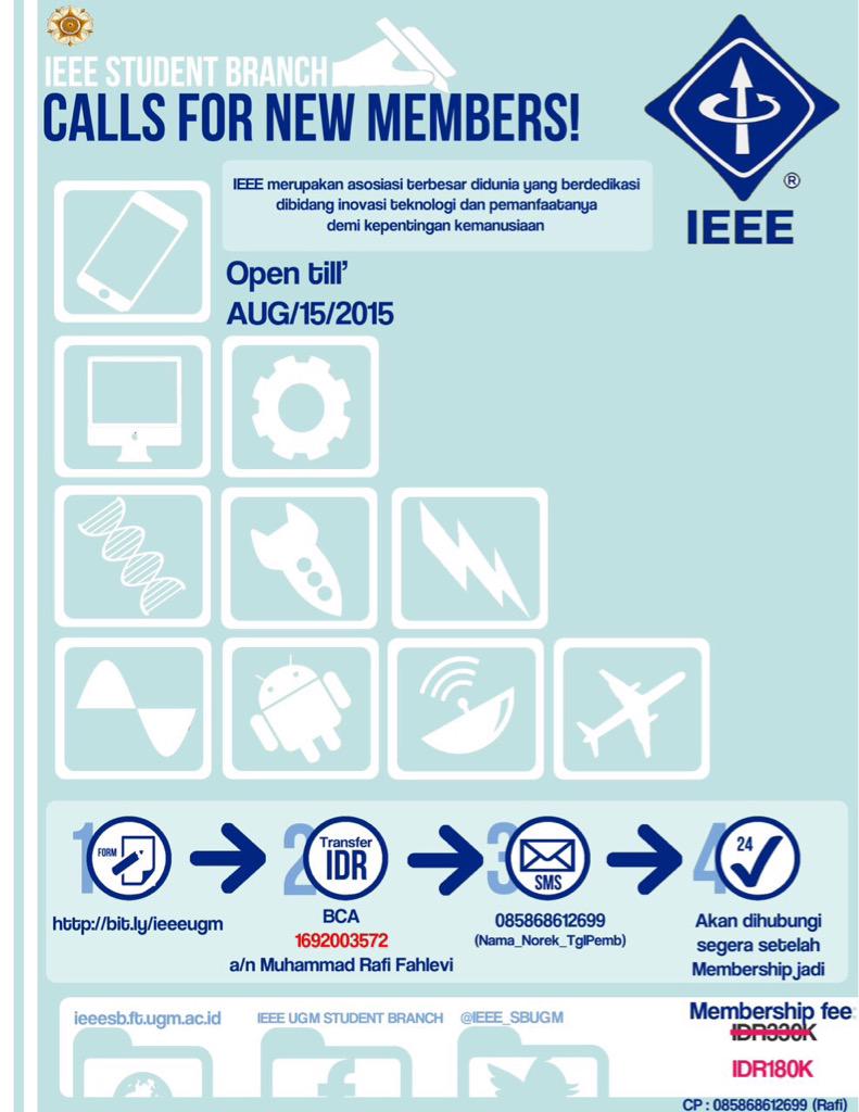 CALL FOR NEW MEMBERS, UGM! #IEEE #Member #UGM
