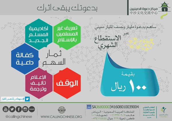 من نعمة الله عليك أن يرزقك المال
ثم يرزقك أن تتصدق به
ثم يتقبله منك
ساهم في مشروع #التعريف_بالاسلام
@callingchinese