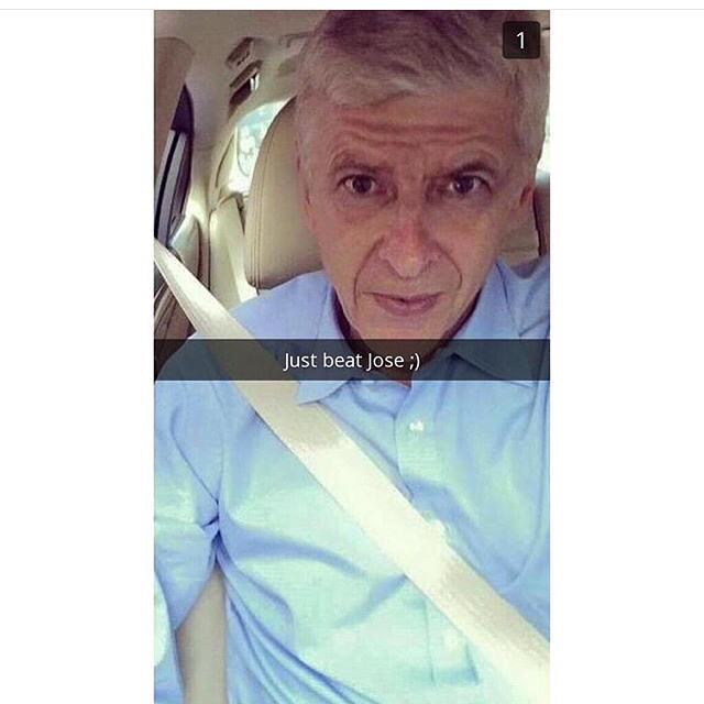 TNLdotcom's tweet photo. Snapchat banter from Wenger http://t.co/Ms97UgkDkp