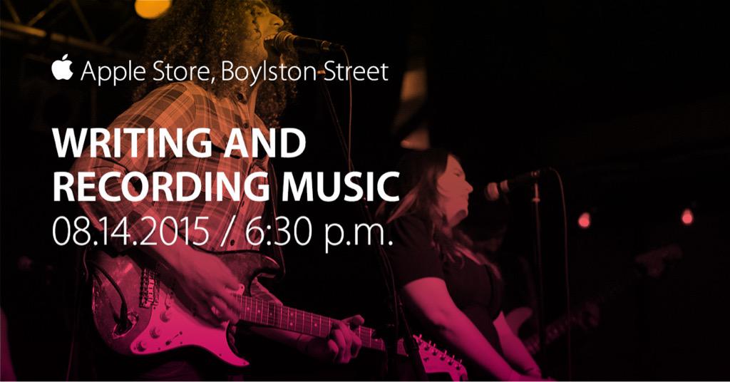 DaveAustinSound's tweet photo. Come hang out with us at the Apple Store on 8/14! @AppleMusic @APPLEOFFIClAL #bostonmusic http://t.co/D6a5zKUAPb