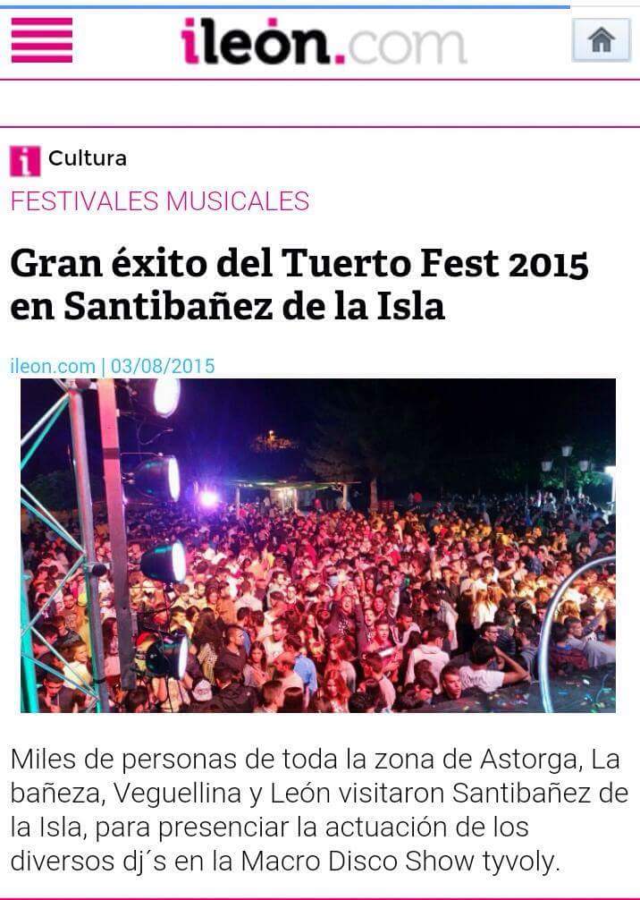 TuertoF's tweet photo. @ileoncom @diariodeleon gran éxito, el próximo año más y mejor. #tuertofest2015 http://t.co/kbMimUQ8b7