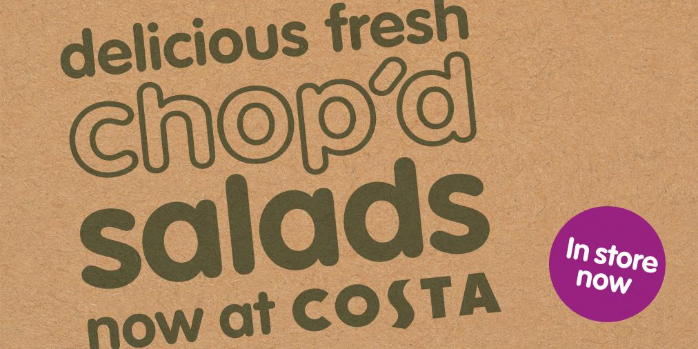 We're at selected <a href="/CostaCoffee/">Costa Coffee</a> shops in London. Snap your salad and we'll send you a FREE voucher for your next one!