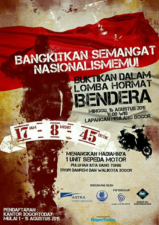 Ikuti lomba hormat bendera selama 17 Jam, 8 Menit, 45 Detik dalam rangka HUT RI ke'70 @bgrtoday