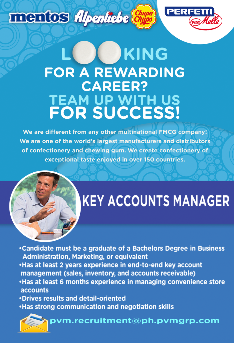 PVM_Careers's tweet image. Be part of our world-class organization for #KeyAccountsManager role!