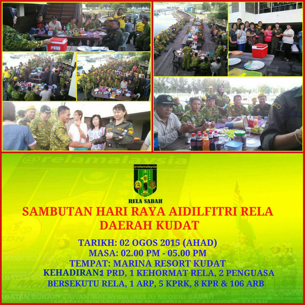 RT <a href="/yueks_108/">*eyja#</a>

Sambutan Hari Raya <a href="/RELAKUDAT/">RELA KUDAT</a> (02 Ogos 2015) <a href="/samasuddin_sab/">samasuddin lawe</a> <a href="/rela_sabah/">RELA NEGERI SABAH</a> "