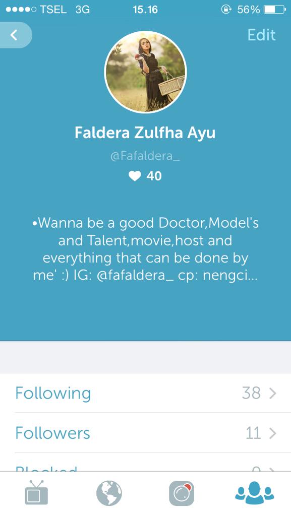 Fafaldera_'s tweet photo. Baru bgt bikin periscope biar ttp jd anak kekinian 😂😂 d follow yaa.. http://t.co/77B80cmhEz