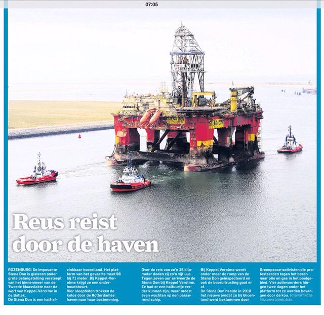 kotug_towage's tweet photo. @Portpictures_NL: thanks for your nice pictures of the Stena Don transport by @kotug_towage &amp; @Marijnvhoorn  @RDStad http://t.co/cKS0pwOGoK