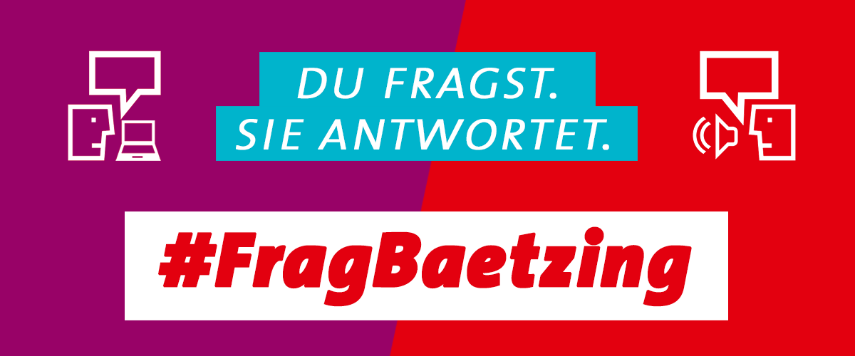 Du fragst, <a href="/Sabine_Baetzing/">Sabine Bätzing</a> antwortet im Video. Jetzt mitmachen und Fragen stellen. Wir sind gespannt! #FragBaetzing