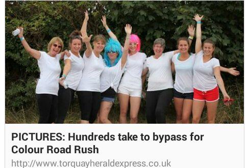 kowfies's tweet photo. We made the paper @forgetyou_xx
@TQHeraldExpress @RowcroftHospice @Palm1055 #colourroadrush :-) x http://t.co/uSmSj8Ymc8