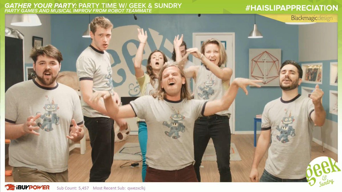 ItsDanoba's tweet photo. @RobotTeammate Thanks for a very entertaining Gather Your Party on @GeekandSundry! Hope to see you again soon! http://t.co/34oado4o3A