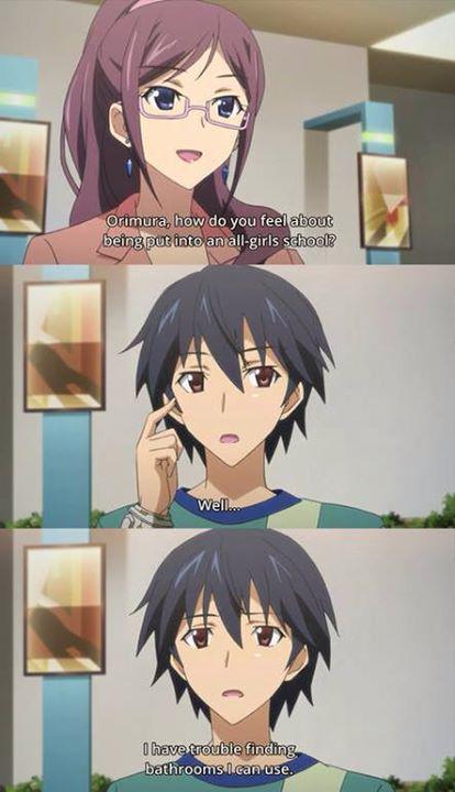 #firstboyprobleminallgirlschool (Anime: Infinite Stratos) #Kyou