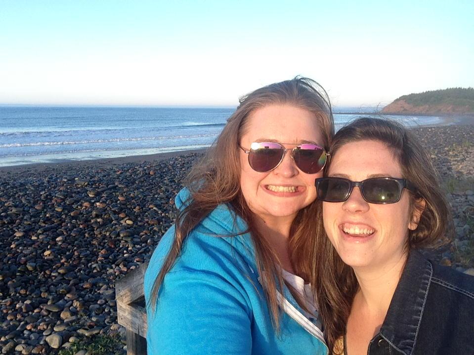 BeccaMac89's tweet photo. We made it @hayleykbowers #NovaScotia #beach morning http://t.co/MOY4OG9g6q