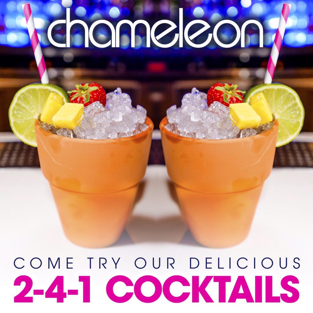 ChameleonBar's tweet photo. So who is joining us this weekend? 

We offer 2-4-1 cocktails all night long... http://t.co/wLcaKV6S00