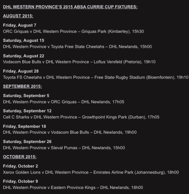 Super excited for the <a href="/CurrieCupRugby/">Currie Cup Rugby</a> to start this wkend. We're heading to Kimberley to face the ORC Griquas on Fri.