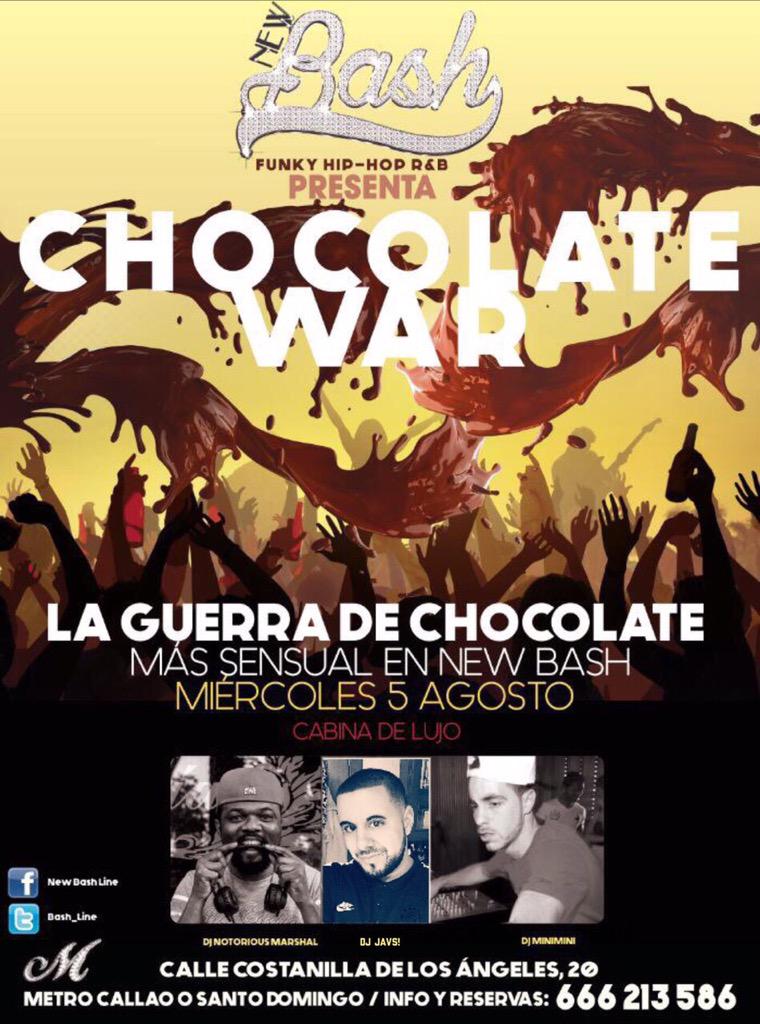 DjMiniMiniSpain's tweet photo. ESTE MIERCOLES os espero en #NewBashLine #DJMINIMINI junto a #DjJavs #NotoriousMarshal #CHOCOLATEWAR No te lo pierdas http://t.co/lQKDwgJuIg