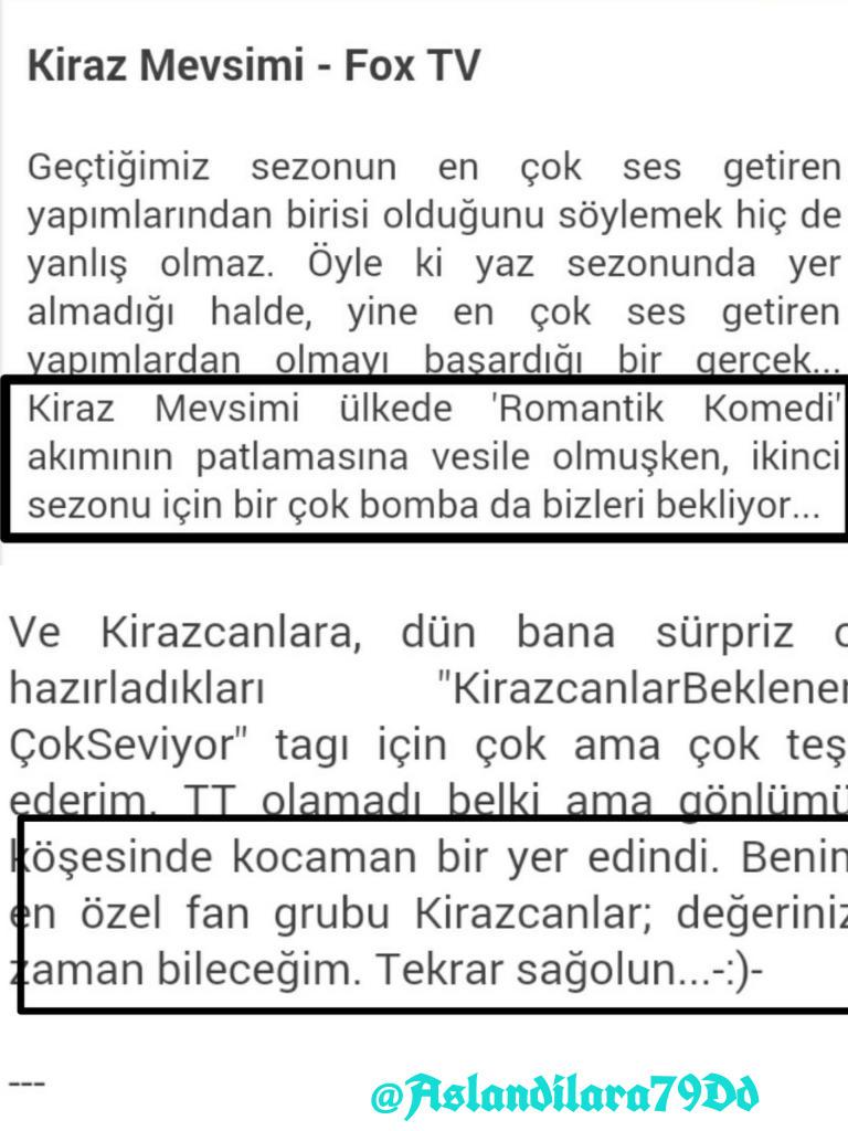 Damla_1403's tweet photo. Bu iki cümle hem #KirazMevsimi için hemde #kirazcanlar icin gurur verici 🙈🎈🍒😍 Tesekkurler @beklenenkral 😊😉 http://t.co/6IostgpDWs