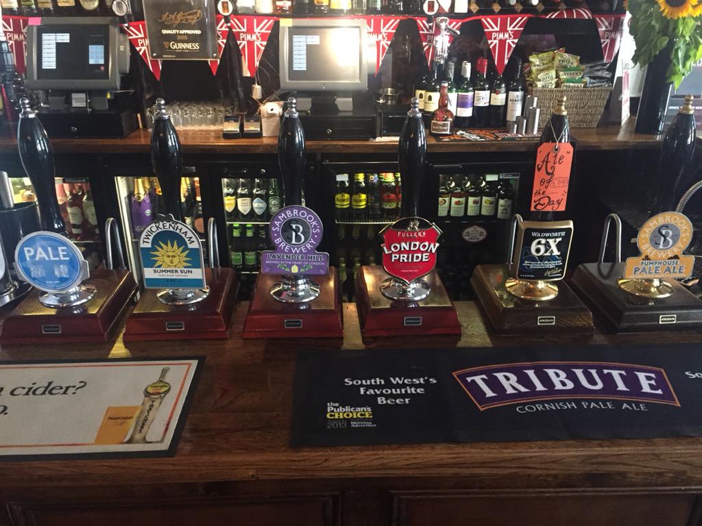 5 #local #london #ales on today <a href="/RavenPub/">Raven Pub</a> which 1 would you choose? @SambrookAle <a href="/FullersBrewery/">Fuller's Brewery</a> <a href="/Wadworth/">Wadworth Brewery</a> #w4 #w6