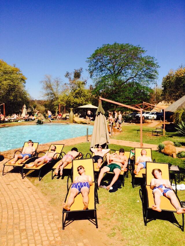 RGSWRugby's tweet photo. Tough day today, food, game drive, food, pool, game drive, food #RGS2015SA http://t.co/HQUMG9rUlS