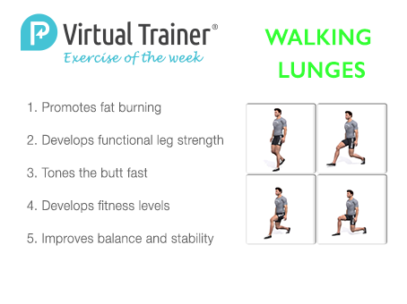 P4VTrainer's tweet image. Its #monday again so time for #p4virtualtrainer #exerciseoftheweek we do #love a walking #lunge
