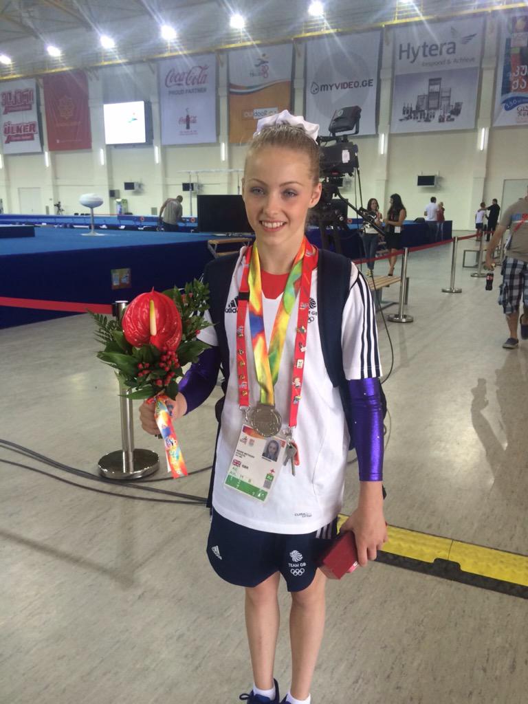 PhoenixGCardiff's tweet photo. @MMethuen winning the silver medal at the Youth Olympics. Amazing job Maisie and her @WelshGymnastics Coaches! #EYOF http://t.co/lwwKTFYGRs