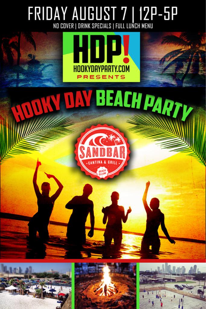 hookydayparty's tweet photo. #HookyDayParty this Fri at Sandbar Cantina! 12p-5p Drink Specls, Games, DJ Carlton Dixon. RSVP http://t.co/hMD8hPDXwr http://t.co/qwRih2f8YR