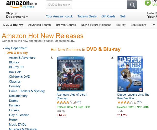 daniel o reilly on twitter quot 2nd most pre orderd dvd in amazon dvd chart