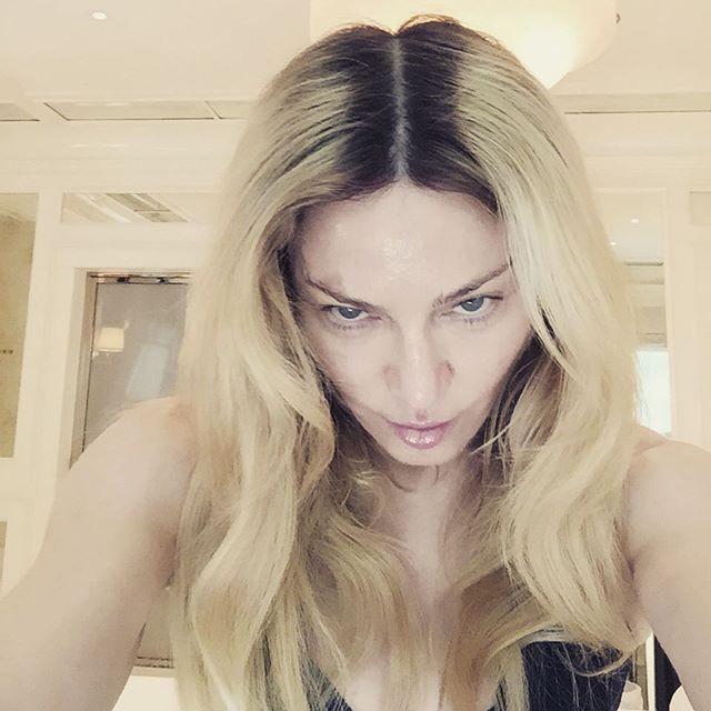 Madonna's tweet photo. Monday...........why? ❤️#igotnothin http://t.co/ktioLVgFFi