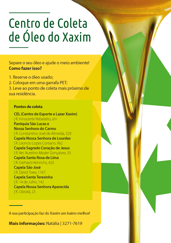 redeslocais's tweet photo. Rede de Desenvolvimento Local do Xaxim inicia a coleta de óleo de cozinha. Saiba mais: http://t.co/sD09qNPwr5 http://t.co/GDYAsqSbX1