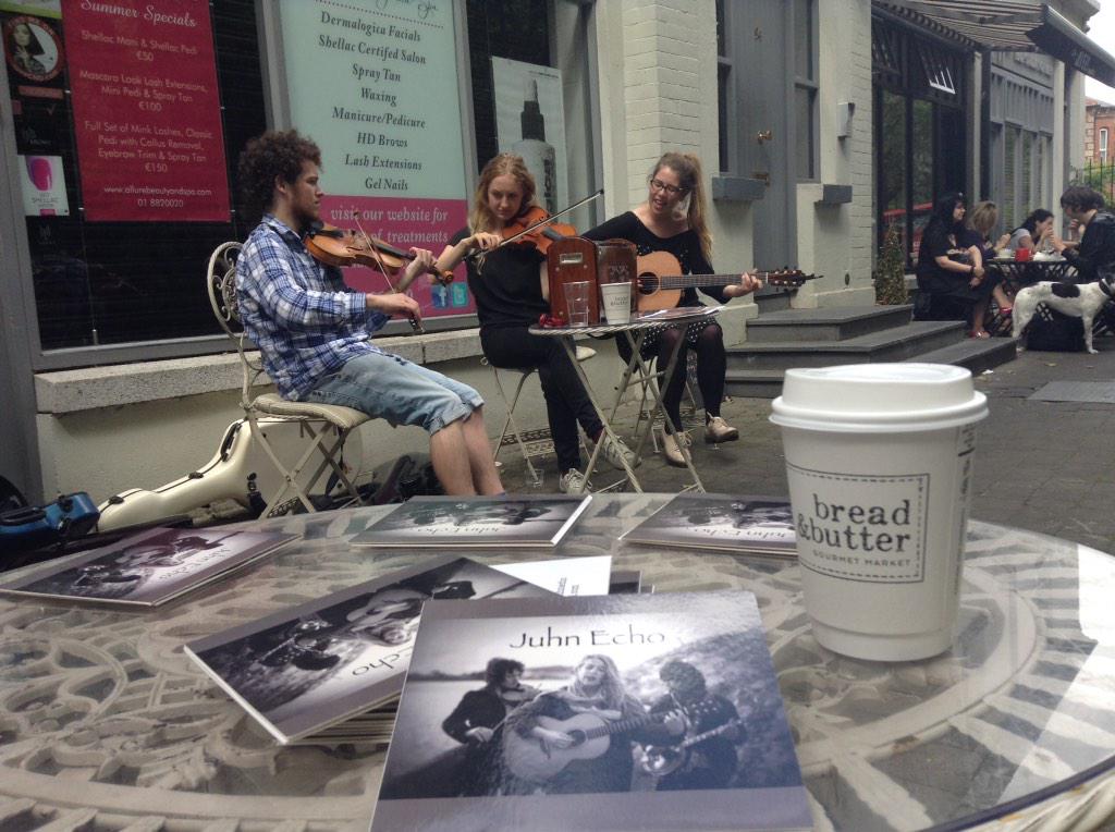 Come down for a nice cup of coffee and some music. Maybe even a little bit of sunshine <a href="/JuhnEcho/">Juhn Echo</a> @DrumcondraV