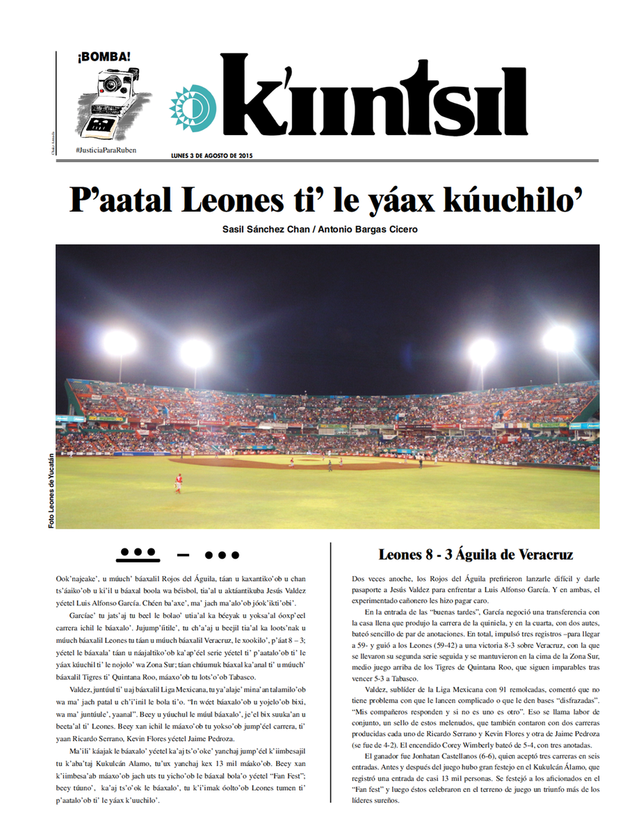 LaJornadaMaya's tweet photo. #LaJornadaMaya compartiendo portada y contraportada http://t.co/ZexDj6n7bi