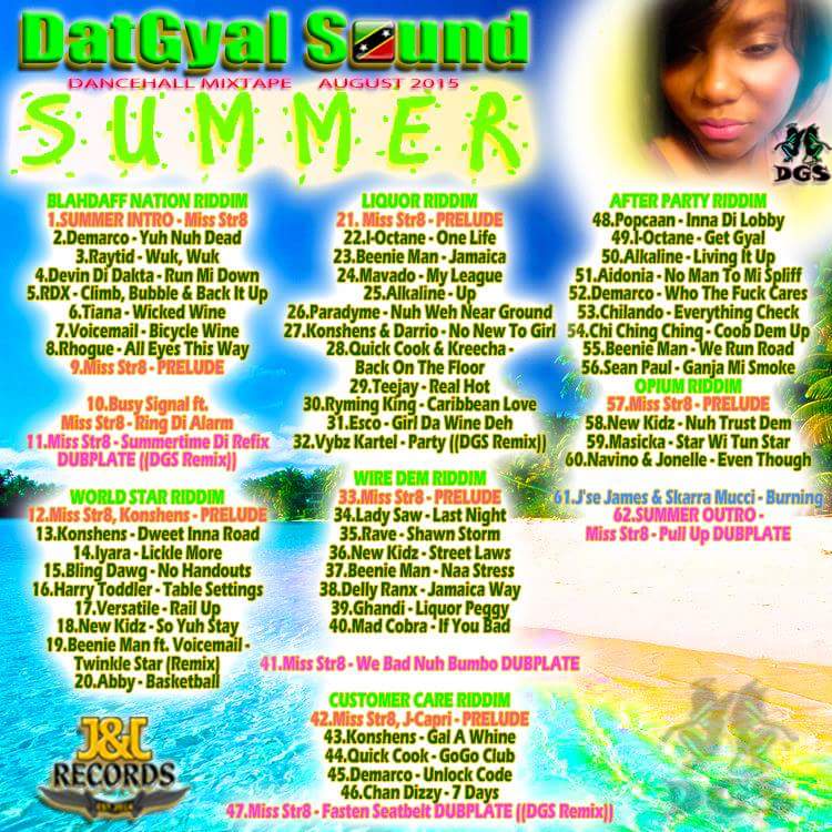 jjrecords2014's tweet photo. NEW DatGyal Sound - Summer Mixtape - August 2015 [Hosted by Miss Str8]
http://t.co/vhPd9nyxtH #reggae #jso #tnm #edm http://t.co/B18yfkJ1eJ