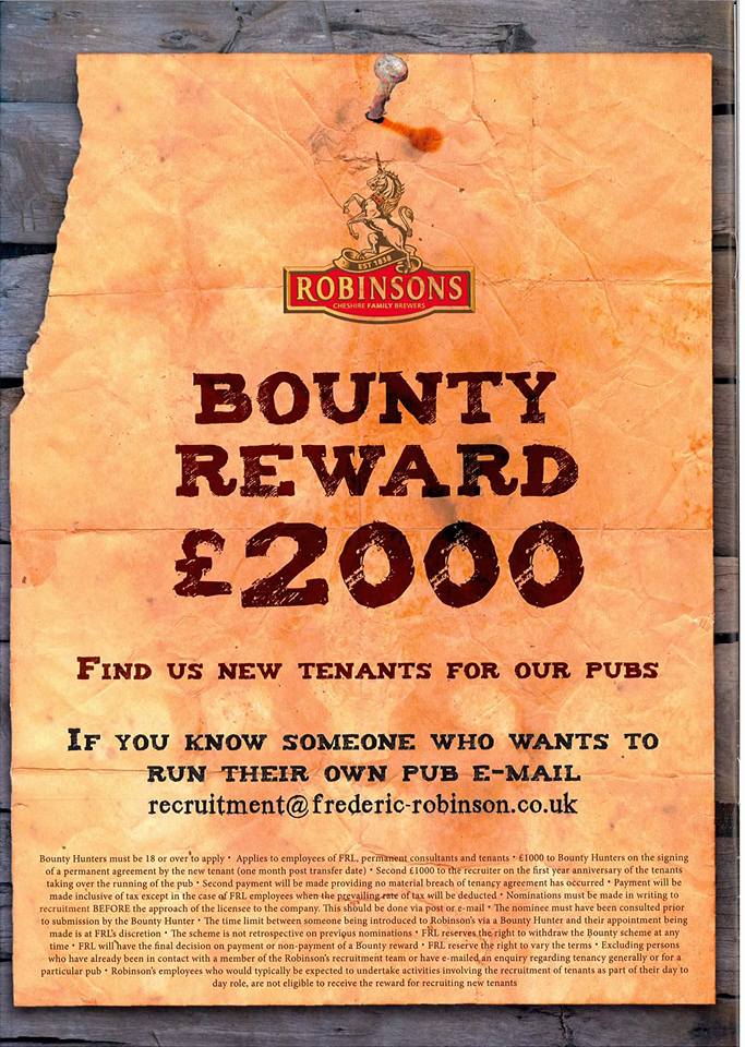 Pub companies using bounty hunters? Anybody would think they were having problems recruiting tenants!