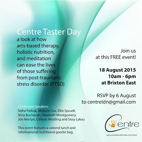 Centre_LDN's tweet photo. Great speakers, food, tips and art happening at our taster day- 18th #August - &amp; it's FREE! RSVP centreldn@gmail.com http://t.co/sHQj0PP9pT