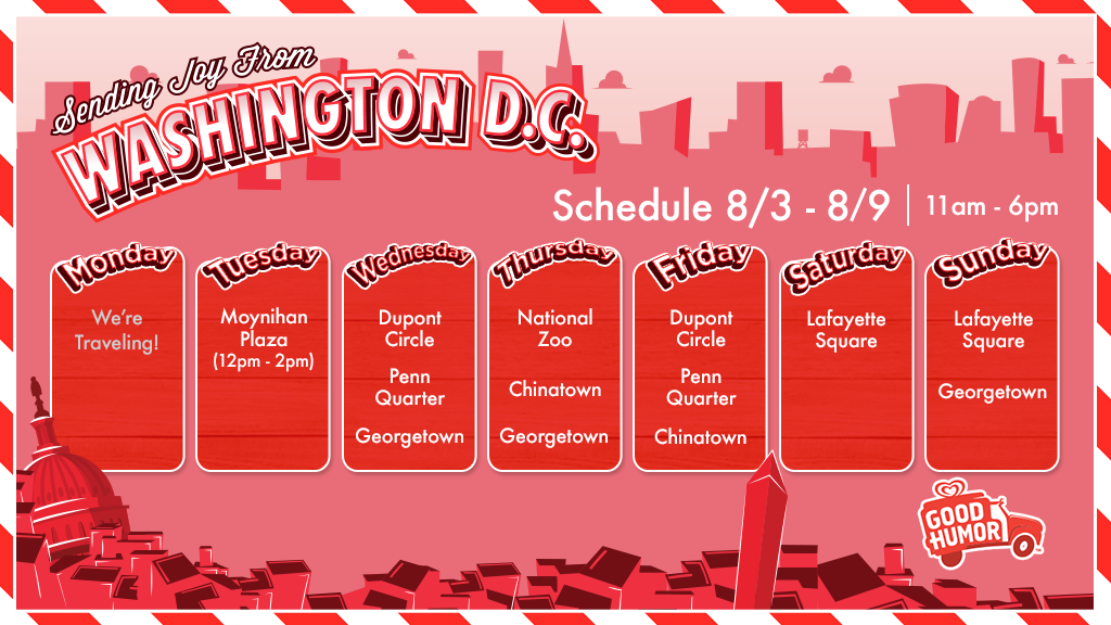 GoodHumor's tweet image. We're in the nation's capital this week. Tag a friend to invite them for free treats at #JoyhoodDC!