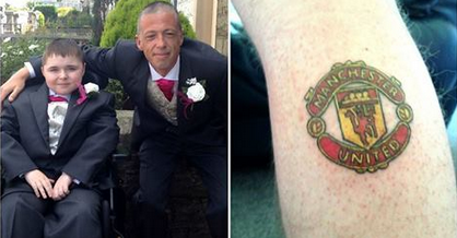 BBCSport's tweet photo. A brave move for his brave son.

One Man City fan does the unthinkable for a good cause http://t.co/iMnynkAcUc #mcfc http://t.co/FzqngUBnWO