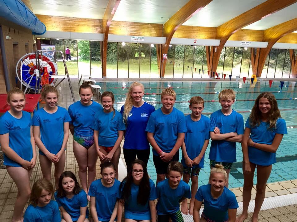 LiveBorders's tweet photo. Well what a  surprise for the Sports Academy swimmers Lucy Hope the Commonwealth Games swimmer from Kelso drops in!! http://t.co/52xmHkREFb