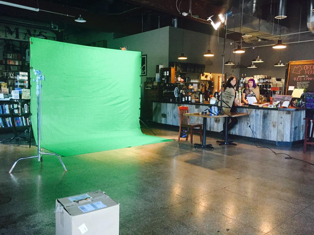 Thread is shooting a fun promo today with <a href="/humanbeingpro/">fool</a> <a href="/redemmas/">Red Emma's</a> &amp; <a href="/PattersonPerk/">Patterson Perk</a> #coffee #fairies #witches oh my!