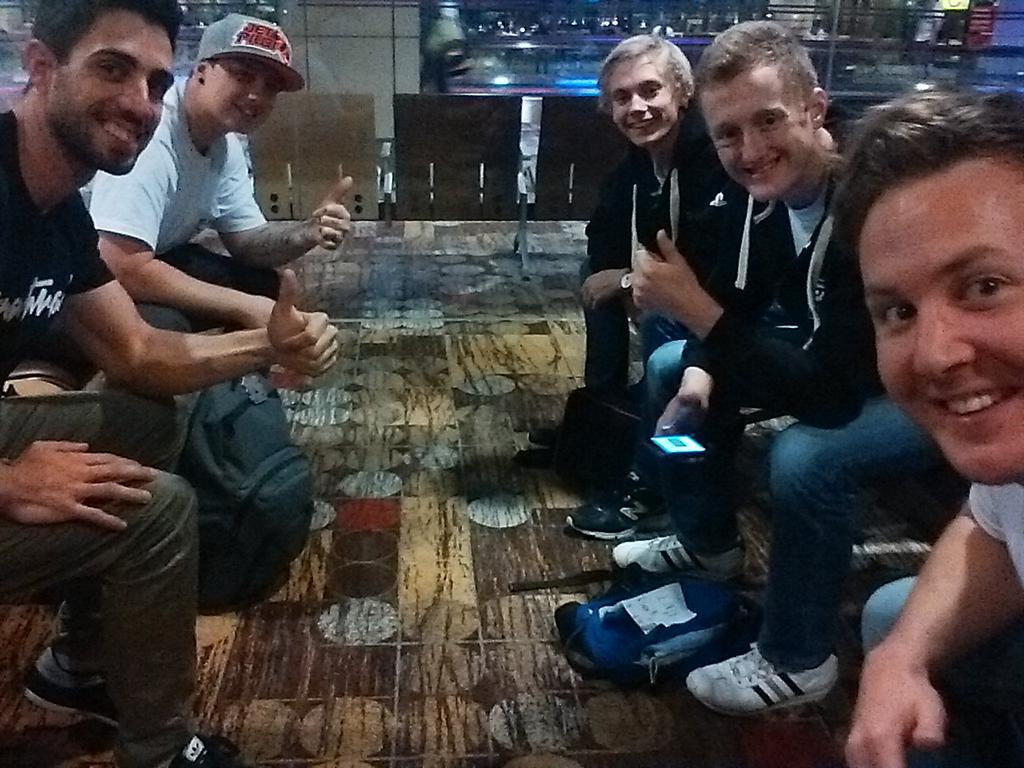 Rebeliot's tweet photo. Team Aussie about to head to Heathrow and meet up with @SimonFeigl  #racingdriverwanted http://t.co/JkuLwZ2Rf4