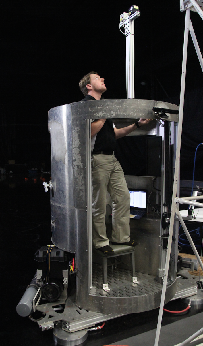 NASA_Marshall's tweet photo. Meet #NASAintern Ryan Mathewson of @Mizzou. He's working on #FlexCraft - a proposed single-person craft for #EVAs. http://t.co/D7ecRMAZ3o