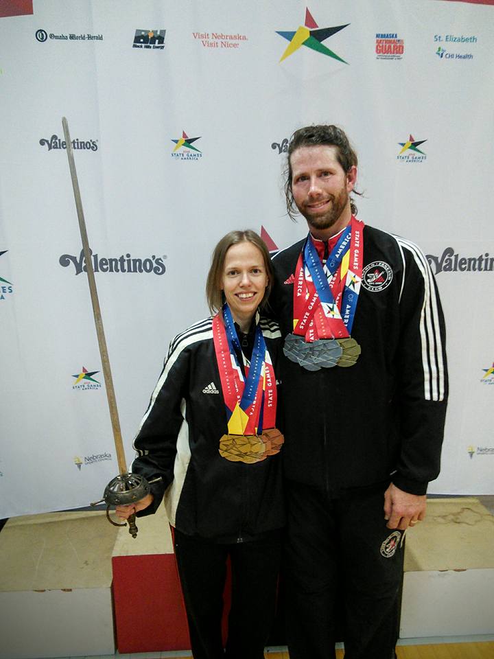 _amandab04's tweet photo. Nine family medals &amp; an iron woman sword! #SGA2015 #fencing @LNKfencing @SGOA2015 http://t.co/tv6fKJQ52O