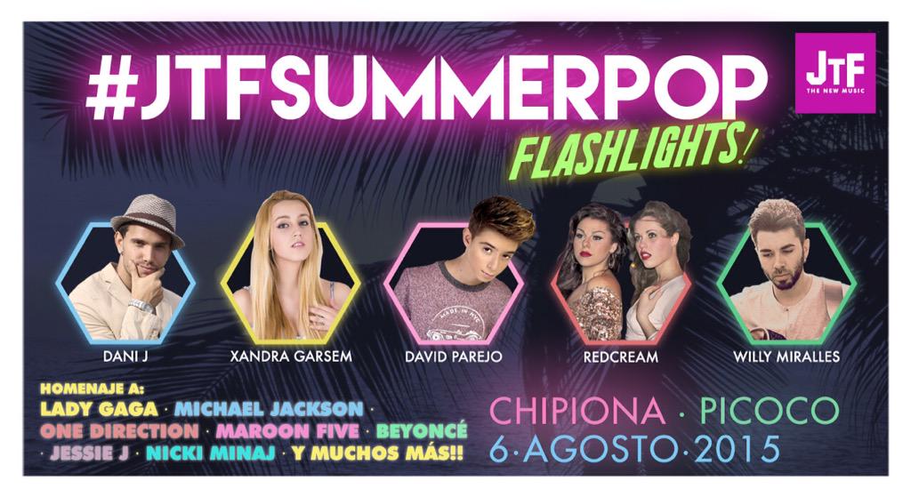 RedCreamMusic's tweet photo. Comienza la cuenta atrรกs!!! Quedan 3 dรญas para el #JTFSummerPop Te lo vas a perder?? #Flashlightparty ๐๐Os esperamos http://t.co/PC9hi4Jpg4